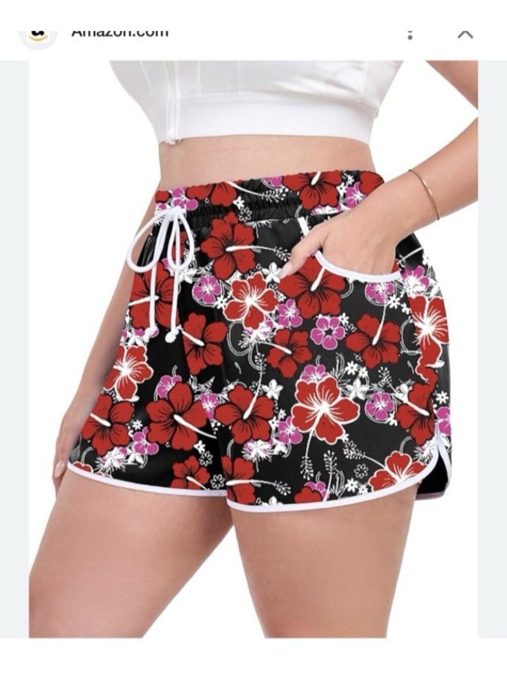 ForHailey 2XL Floral Swim Shorts Womens Board Shorts Beach Pool Tropical